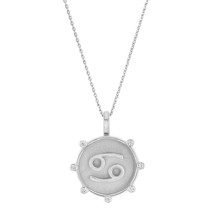 Zodiac Medallion Necklace - Lotus Diamond