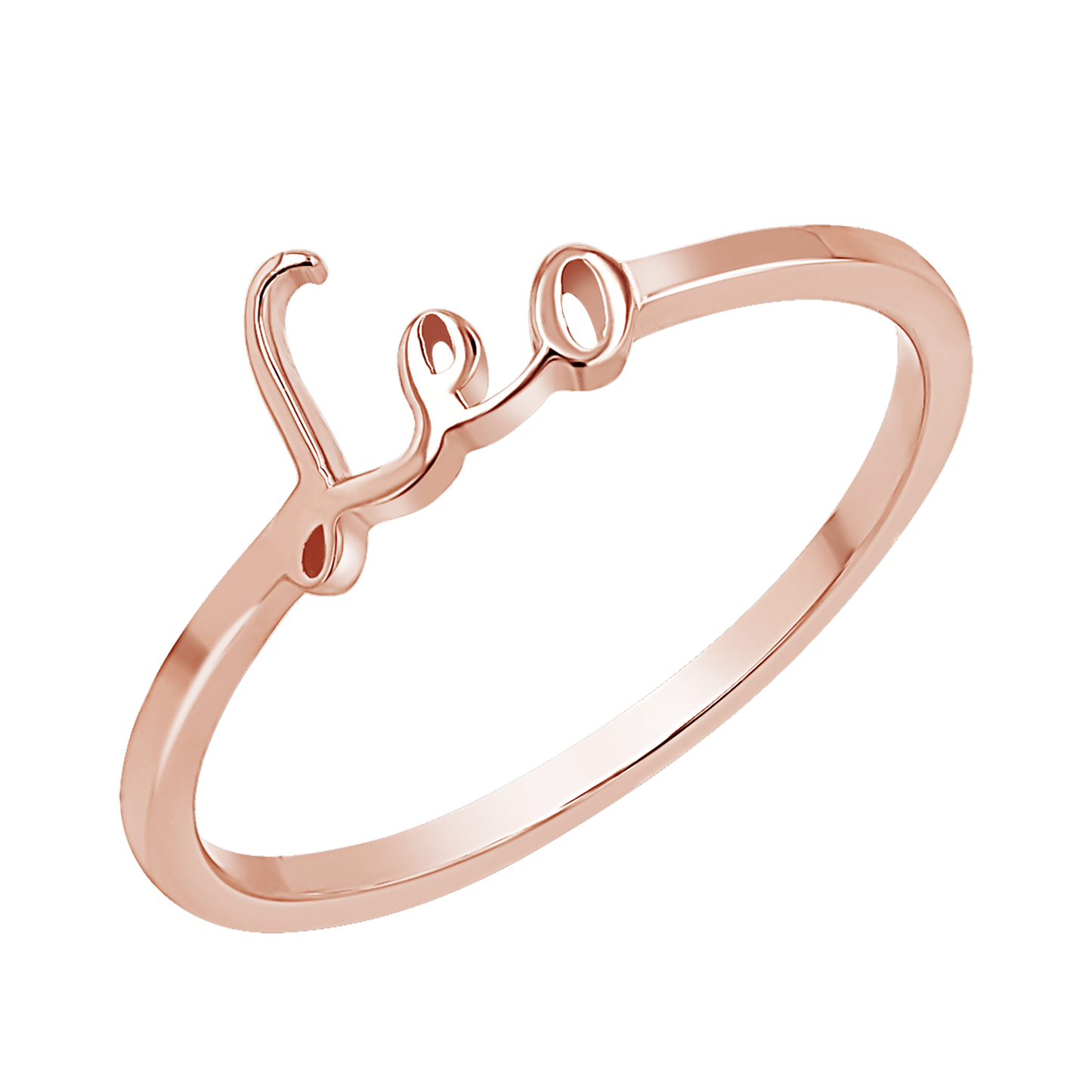 Zodiac Script Ring - Lotus Diamond