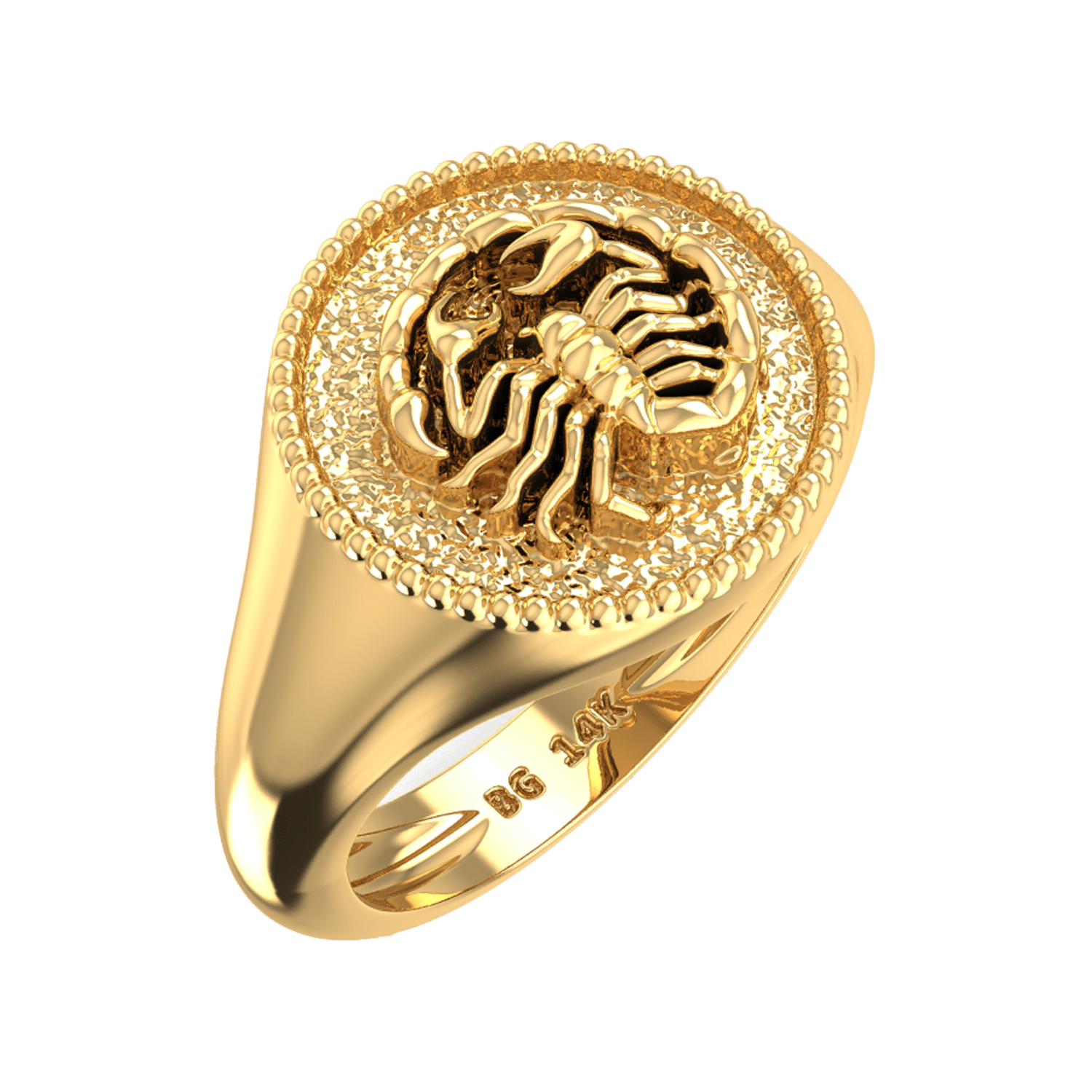 Zodiac Signet Ring - Lotus Diamond