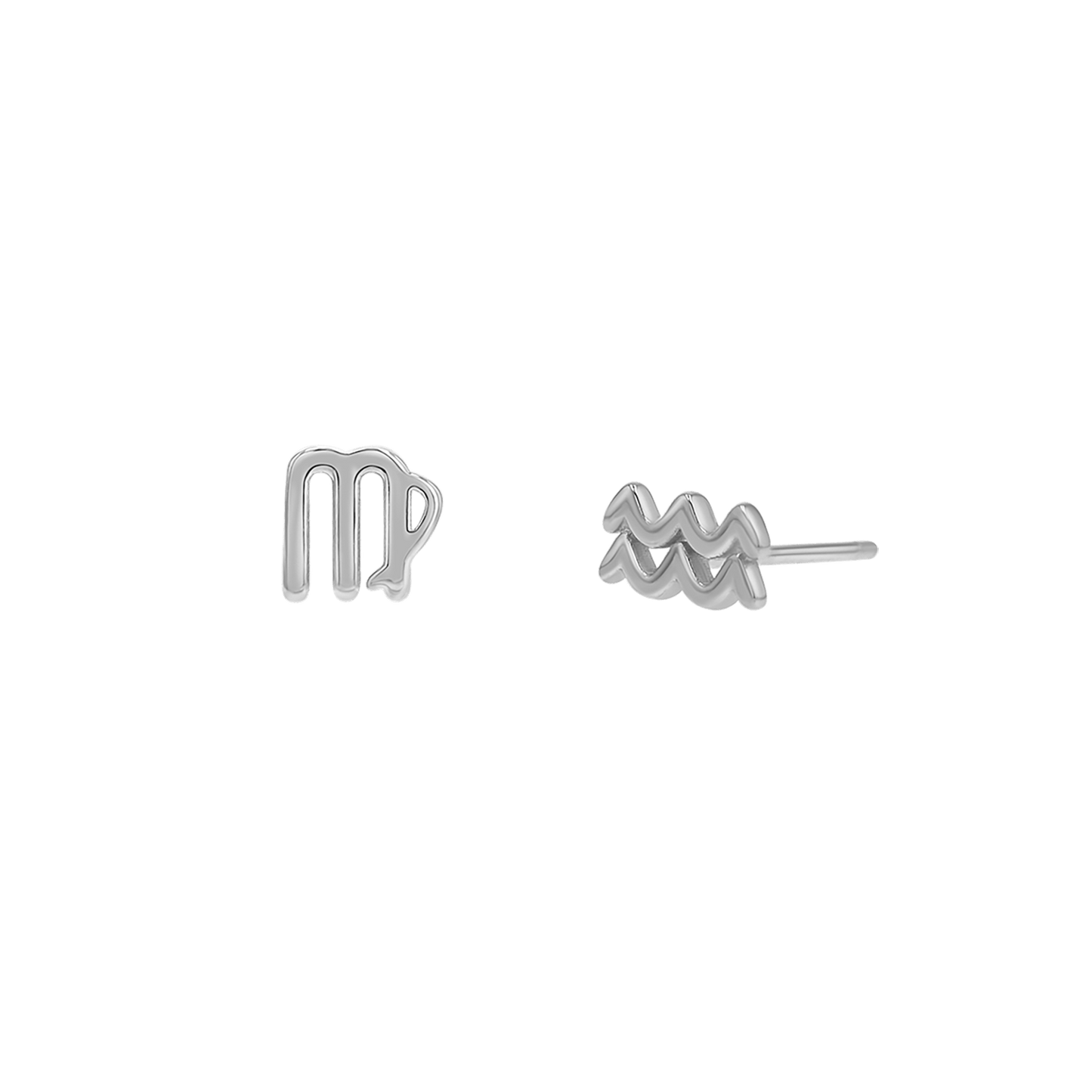 Zodiac Stud Earrings - Lotus Diamond