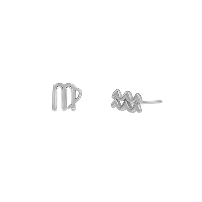 Zodiac Stud Earrings - Lotus Diamond