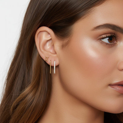 Zodiac Stud Earrings - Lotus Diamond