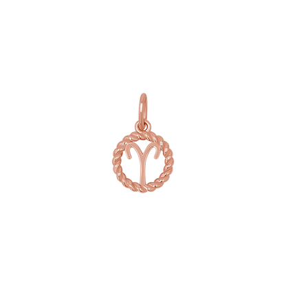Zodiac Twist Medallion Charm - Lotus Diamond