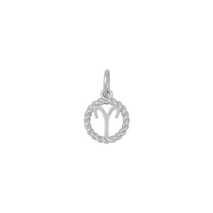 Zodiac Twist Medallion Charm - Lotus Diamond