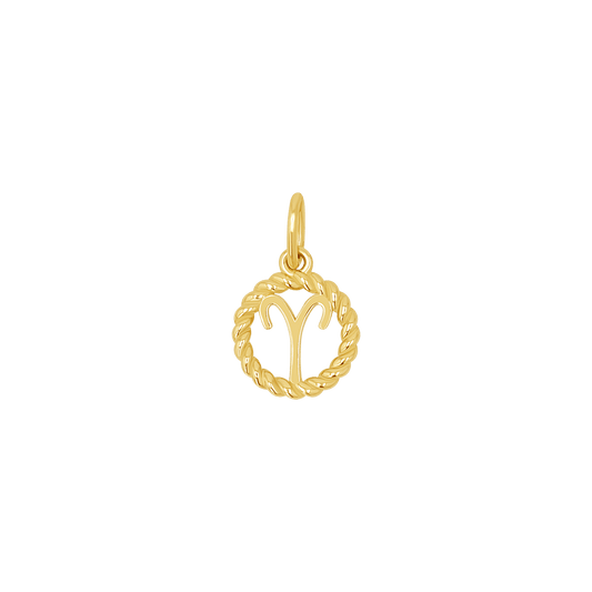 Zodiac Twist Medallion Charm - Lotus Diamond